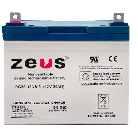 Zeus Battery Products 36Ah 12V Nb Sealed Lead Acid Battery PC36-12NB